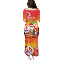 Personalised Wishes in Tahitian Christmas Puletasi French Polynesia Santa Beach LT9 - Polynesian Pride