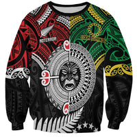 Aotearoa and Cook Islands Mo Te Tiriti Sweatshirt New Zealand Honour The Treaty Ake!Ake!Ake! LT9 Unisex Green - Polynesian Pride
