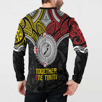 Aotearoa and Niue Mo Te Tiriti Button Sweatshirt New Zealand Honour The Treaty Ake!Ake!Ake! LT9 - Polynesian Pride