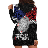 Aotearoa and Samoa Mo Te Tiriti Hoodie Dress Tangata Moana Stand with Tangata Whenua
