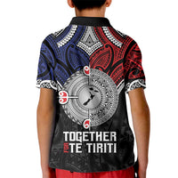 Aotearoa and Samoa Mo Te Tiriti Kid Polo Shirt Tangata Moana Stand with Tangata Whenua LT9 - Polynesian Pride