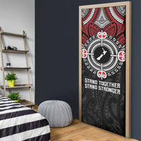 Aotearoa Proud To Be Maori Door Cover New Zealand Fight Together - Polynesian Pride