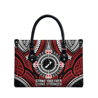 Aotearoa Proud To Be Maori Leather Bag New Zealand Fight Together LT9 - Polynesian Pride