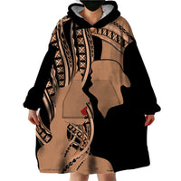 Personalised Valentines Day Romantic Lovers Wearable Blanket Hoodie LT9 - Polynesian Pride
