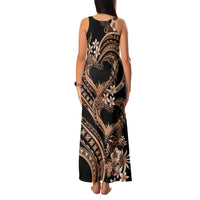 Polynesia Valentines Day Forever In My Heart Tattoo Family Matching Tank Maxi Dress and Hawaiian Shirt Gold Style LT9 - Polynesian Pride