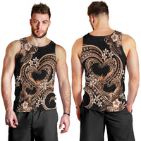 Polynesia Valentines Day Forever In My Heart Tattoo Men Tank Top Gold Style LT9 - Polynesian Pride