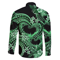 Polynesia Valentines Day Forever In My Heart Tattoo Family Matching Tank Maxi Dress and Hawaiian Shirt Green Style LT9 - Polynesian Pride