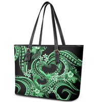 Polynesia Valentines Day Forever In My Heart Tattoo Leather Tote Bag Green Style LT9 - Polynesian Pride