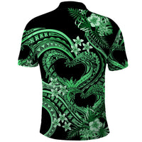 Polynesia Valentines Day Forever In My Heart Tattoo Polo Shirt Green Style LT9 - Polynesian Pride