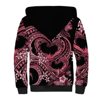 Polynesia Valentines Day Forever In My Heart Tattoo Sherpa Hoodie Pink Style LT9 - Polynesian Pride