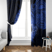 Northern Mariana Islands Ylang-ylang Mwarmwar Window Curtain Polynesian Blue Style