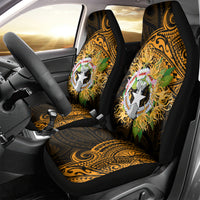 Northern Mariana Islands Ylang-ylang Mwarmwar Car Seat Cover Polynesian Gold Style
