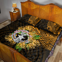 Northern Mariana Islands Ylang-ylang Mwarmwar Quilt Bed Set Polynesian Gold Style