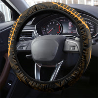 Northern Mariana Islands Ylang-ylang Mwarmwar Steering Wheel Cover Polynesian Gold Style