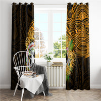 Northern Mariana Islands Ylang-ylang Mwarmwar Window Curtain Polynesian Gold Style