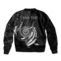 Personalised FSM Culture Day Bomber Jacket Hammerhead Shark Tribal 2024 LT9 - Polynesian Pride