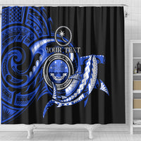 Personalised Chuuk FSM Culture Day Shower Curtain Hammerhead Shark Tattoo 2024