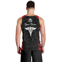 New Zealand Nurse RN 2026 Personalised Men Tank Top Red Maori Pattern Cultural Pride
