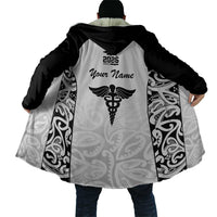 New Zealand Nurse RN 2026 Personalised Cloak White Maori Pattern Cultural Pride LT9 - Polynesian Pride