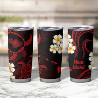 Hawaii Maui Islands Pacific Plumeria Tumbler Cup Red Polynesian Tattoo