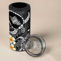 Hawaii Oahu Islands Pacific Plumeria 4 in 1 Can Cooler Tumbler White Polynesian Tattoo LT9 - Polynesian Pride