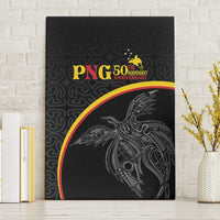 Papua New Guinea 50th Independence Day Canvas Wall Art Simple Oro Tapa Pattern - Polynesian Pride
