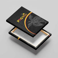 Papua New Guinea 50th Independence Day Canvas Wall Art Simple Oro Tapa Pattern - Polynesian Pride