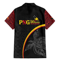 Papua New Guinea 50th Independence Day Family Matching Mermaid Dress and Hawaiian Shirt Simple Oro Tapa Pattern - Polynesian Pride