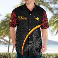 Papua New Guinea 50th Independence Day Hawaiian Shirt Simple Oro Tapa Pattern - Polynesian Pride
