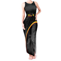 Papua New Guinea 50th Independence Day Tank Maxi Dress Simple Oro Tapa Pattern - Polynesian Pride
