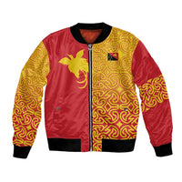Papua New Guinea Oro Tapa Personalised Bomber Jacket Simple Bird of Paradise Style - Polynesian Pride