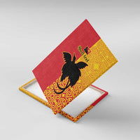 Papua New Guinea Oro Tapa Personalised Canvas Wall Art Simple Bird of Paradise Style - Polynesian Pride
