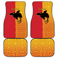 Papua New Guinea Oro Tapa Personalised Car Mats Simple Bird of Paradise Style - Polynesian Pride