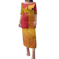 Papua New Guinea Oro Tapa Personalised Family Matching Puletasi and Hawaiian Shirt Simple Bird of Paradise Style - Polynesian Pride