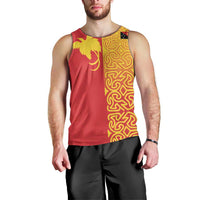 Papua New Guinea Oro Tapa Personalised Men Tank Top Simple Bird of Paradise Style - Polynesian Pride