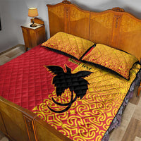 Papua New Guinea Oro Tapa Personalised Quilt Bed Set Simple Bird of Paradise Style - Polynesian Pride