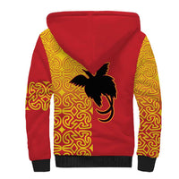 Papua New Guinea Oro Tapa Personalised Sherpa Hoodie Simple Bird of Paradise Style - Polynesian Pride