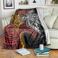 Papua New Guinea Sepik Personalised Blanket PNG Bird of Paradise Tattoo - Polynesian Pride