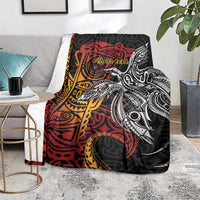 Papua New Guinea Sepik Personalised Blanket PNG Bird of Paradise Tattoo - Polynesian Pride