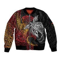 Papua New Guinea Sepik Personalised Bomber Jacket PNG Bird of Paradise Tattoo - Polynesian Pride