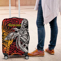 Papua New Guinea Sepik Personalised Luggage Cover PNG Bird of Paradise Tattoo - Polynesian Pride