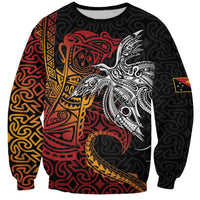 Papua New Guinea Sepik Personalised Sweatshirt PNG Bird of Paradise Tattoo - Polynesian Pride