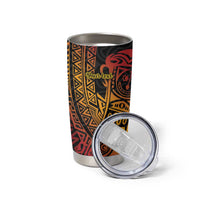 Papua New Guinea Sepik Personalised Tumbler Cup PNG Bird of Paradise Tattoo - Polynesian Pride