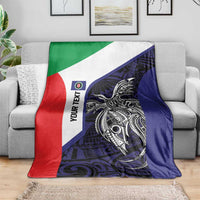 Personalised PNG Bougainville Blanket Bird of Paradise Tattoo Flag Motif - Polynesian Pride