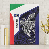 Personalised PNG Bougainville Canvas Wall Art Bird of Paradise Tattoo Flag Motif - Polynesian Pride