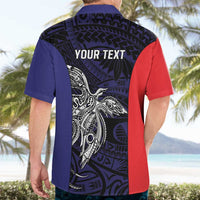 Personalised PNG Bougainville Hawaiian Shirt Bird of Paradise Tattoo Flag Motif - Polynesian Pride