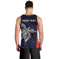 Personalised PNG Bougainville Men Tank Top Bird of Paradise Tattoo Flag Motif - Polynesian Pride