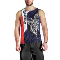 Personalised PNG Bougainville Men Tank Top Bird of Paradise Tattoo Flag Motif - Polynesian Pride