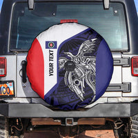 Personalised PNG Bougainville Spare Tire Cover Bird of Paradise Tattoo Flag Motif - Polynesian Pride