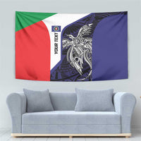 Personalised PNG Bougainville Tapestry Bird of Paradise Tattoo Flag Motif - Polynesian Pride